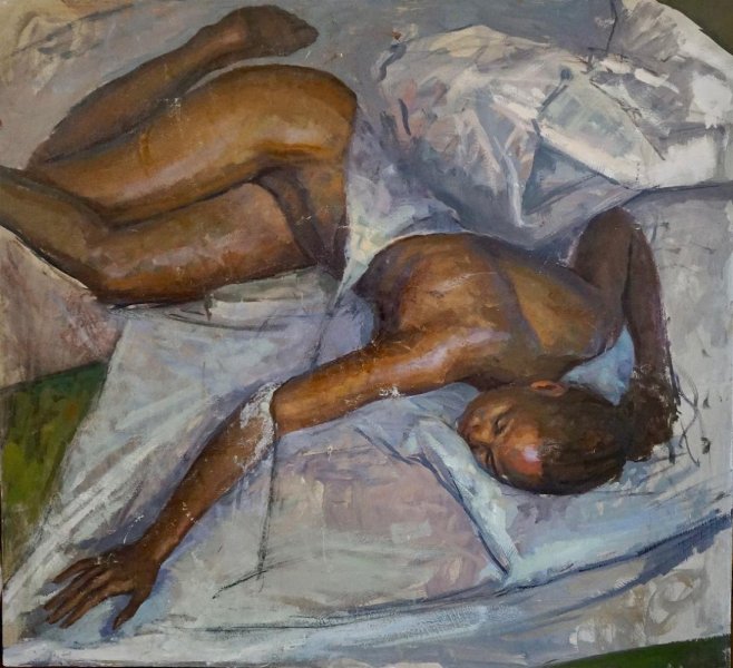 <em>CL From Above,</em>  48x48  inches, oil on panel