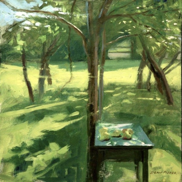 <em>Orchard,</em> 12 x 12 inches, oil on panel
