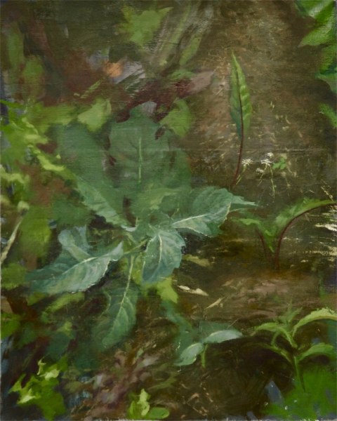 <em>Garden from Above,</em> 30 x 24 inches, oil on linen
